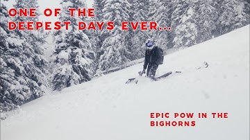 SO DEEP In the Bighorns!! Epic pow vlog