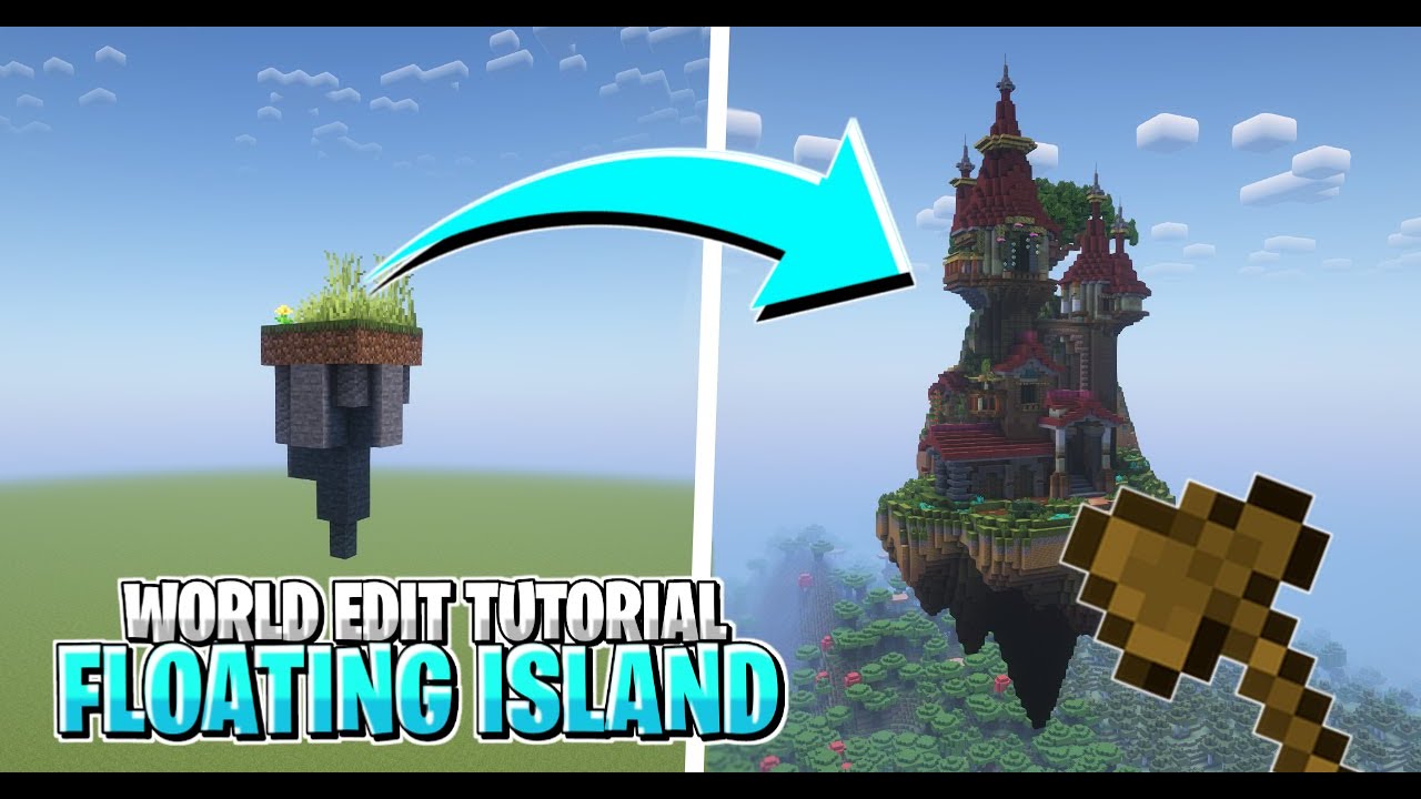 CARA MEMBUAT FLOATING ISLAND DI MINECRAFT WORLD EDIT😲| World Edit