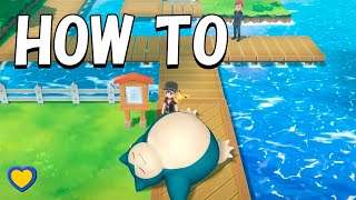 HOW TO Encounter Sleeping Snorlax in Pokémon Let's Go Pikachu \& Eevee