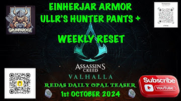 REDAS DAILY OPAL TEASER & WEEKLY RESET EINHERJAR ARMOR & ULLR’S HUNTER PANTS 1/10/24 ACV PLUS #fyp
