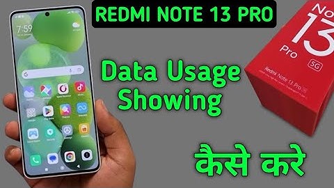 Redmi Note 13 Pro data usage kaise dekhe, how to see mobile data usage in redmi, how to see wifi usa