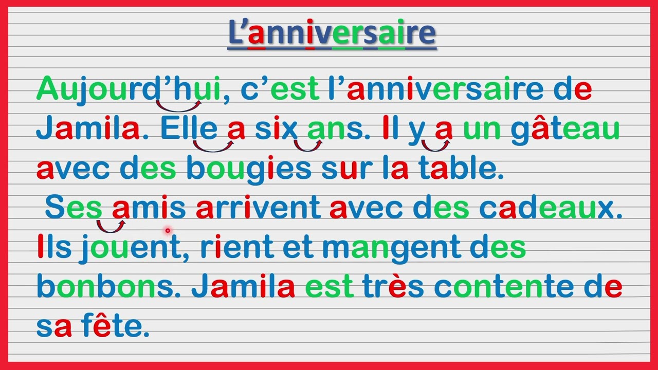 نصوص مبسطة من أجل تعلم اللغة الفرنسية 🇫🇷 للمبتدئين