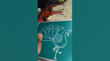 6 = how to draw a peacock 🦚 for beginners #shorts #art #peacock