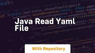 java read yaml file
