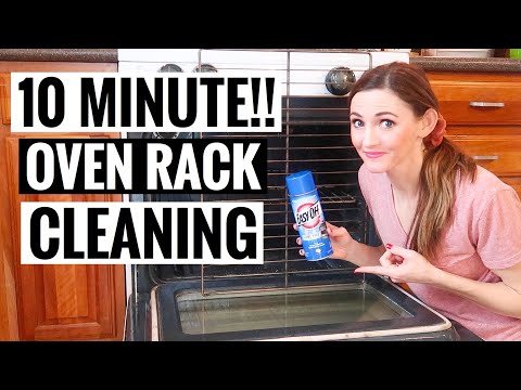 HOW TO CLEAN OVEN RACKS (IN 10 MINUTES!!) | EASY OFF OVEN CLEANER | ANDREA JEAN SPRINT CLEAN WITH ME