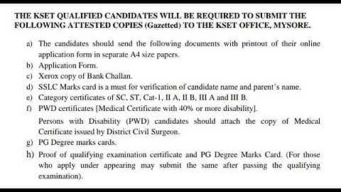 what documents required for applying for kset certificate what to do after passing kset exam/results