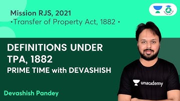 Transfer Under TPA, 1882  - PRIME TIME with DEVASHISH | Mission RJS, 2021 | Devashish Pandey