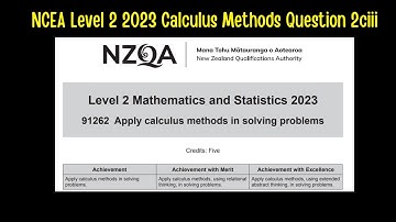 2023 NCEA Level 2 Calculus Methods Question 2ciii