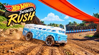 Hot Wheels Infinite Rush: Surf’n School Bus Races on a Muddy Track! | Gameplay