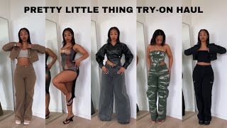 PRETTY LITTLE THING £500 TRYON HAUL | CARGO PANTS,  CORSETS, JACKETS AND MORE