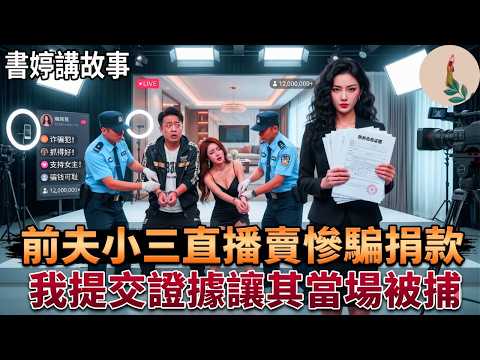 前夫和小三在直播間賣慘騙粉絲捐款，買千萬豪宅。我聯合警方提交稅務造假證據，豪宅當場被查封，兩人在千萬網友面前被戴上手銬！#書婷講故事 #為人處世#生活經驗#情感故事#晚年哲理#說故事#完結文