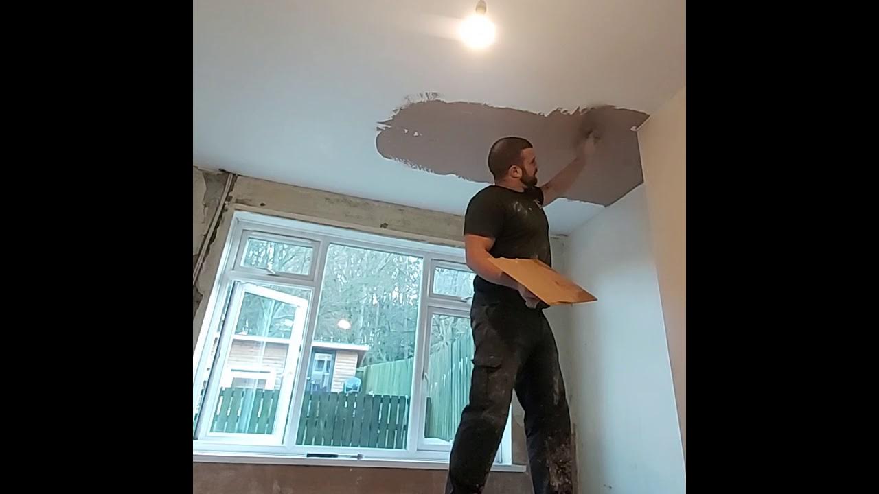 How to begin skimming a ceiling YouTube