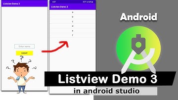 Listview demo in android studio | Listview example | Listview | Part 4 | #33