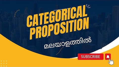 simple explanation of categorical proposition in malayalam
