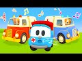 A ambulância do Léo, o caminhão! Música infantil. Desenhos animados em português