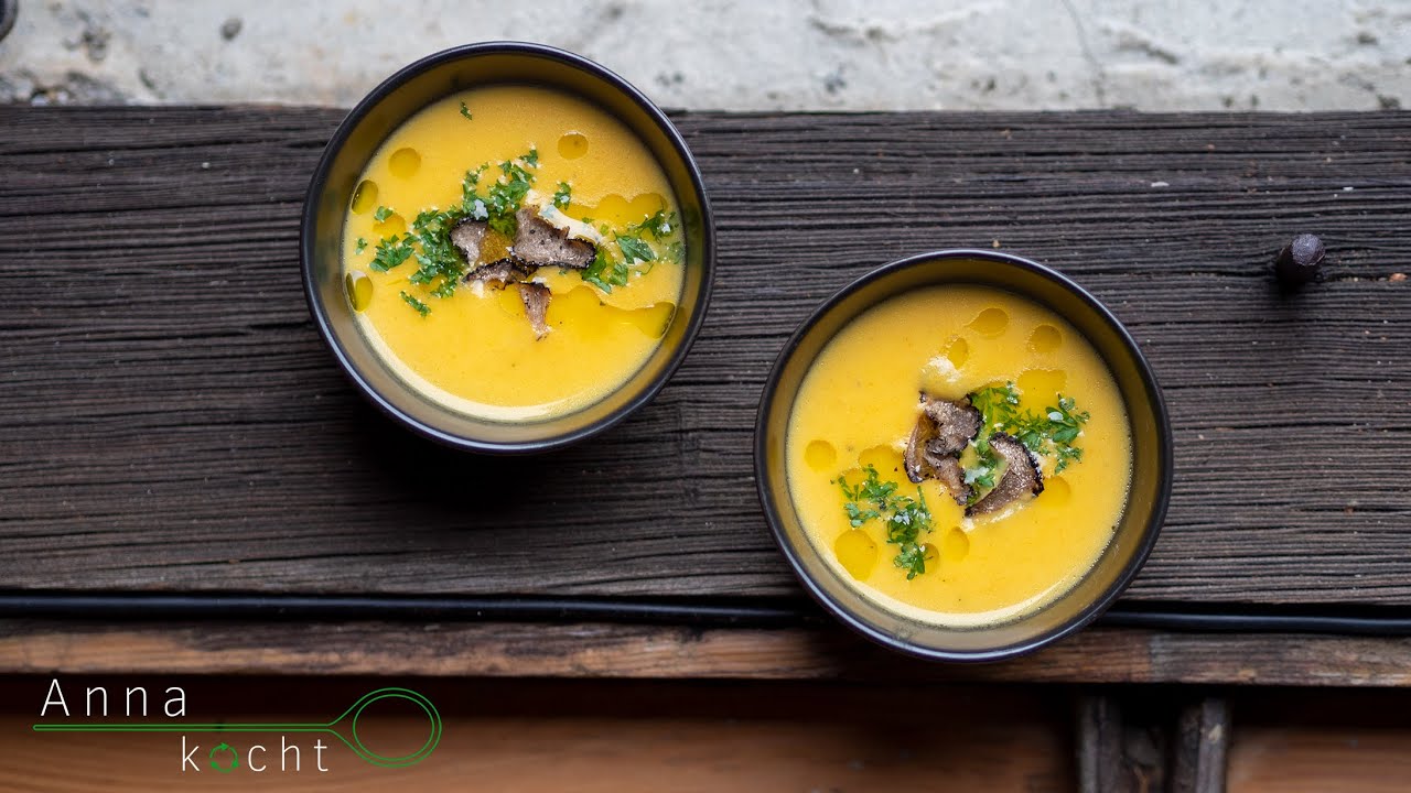 getrüffelte Karotten-Kartoffel Suppe | Trüffelsuppe - YouTube