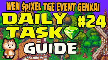 HOW TO FIND 24TH WEN $PIXEL DAILY TASK 💎 BARNEY RIDDLE LOCATION 🔍 GENKAI