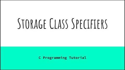 Storage Class Specifiers in C | Interview Question | Auto | Register