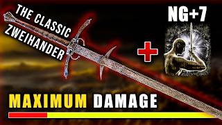 NG+7 Bosses DESTROYED with OP Zweihander Build (Elden Ring)