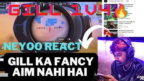 Neyoo React on GiLL 1V4 Team Godlike 🔥|Neyoo On Gill Skills ❤️#godl #gill #scout