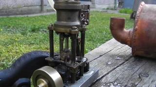 Boiler test under steam and old Stuart? double action engine running