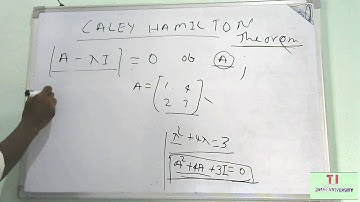 caley hamilton theorem finding out inverse