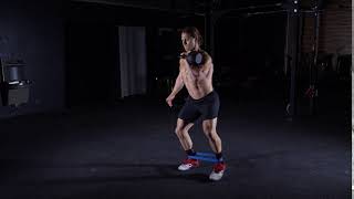 Single Arm Kettlebell Rack Lateral Band Walk
