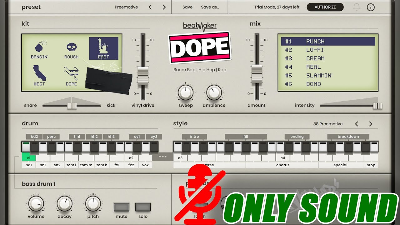 Ujam - Beatmaker - DOPE [Demo][Only sound]