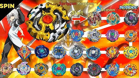 베이블레이드 버스트 갓 스프리건 레퀴엠 VS 올시즌2 마라톤 배틀 【Spriggan Requiem VS ALL Season2】 marathon Beyblade Burst DB