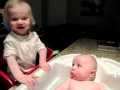 Helping with baby's bath