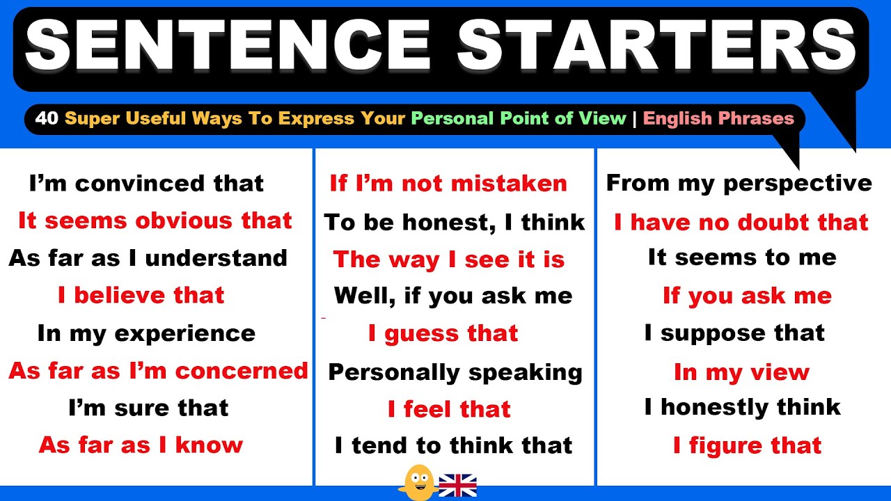 what is a good sentence starter for a personal statement