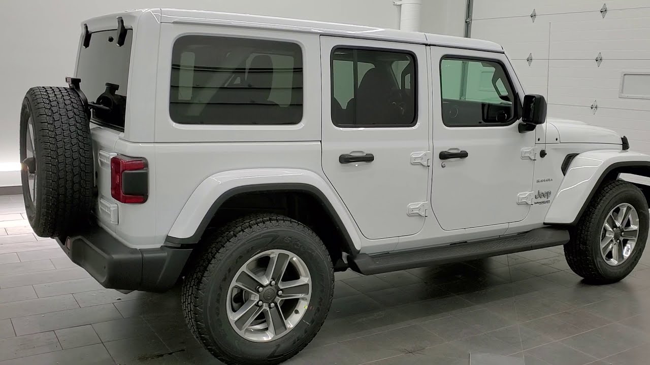 2021 JEEP WRANGLER SAHARA UNLIMITED WHITE SADDLE BROWN LEATHER COLOR 