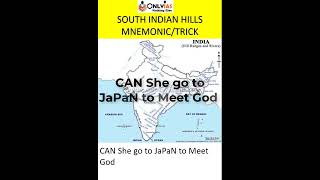 Trick To Remember The Hills Of South India From South To North | UPSC CSE | OnlyIAS