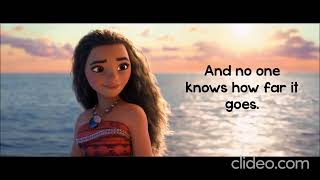 Moana How Far Ill Go Lyrics Aulii Cravalho Minus 2