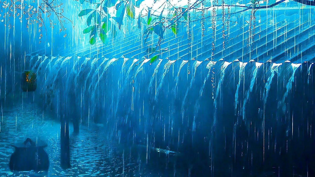 Relaxing Rain on Tin Roof with Thunder | Perfect Farmhouse Sleep Ambience