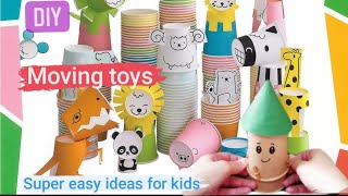 DIY Moving toys| super easy toys ideas| fidget  اصنعها بنفسك للقضاء على الملل في الصيف| ألعاب متحركة