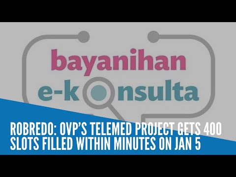 Robredo: OVP’s telemed project gets 400 slots filled within minutes on Jan 5