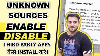 How To Install Third Party On Android FIX | ENABLE DISABLE Unknown Sources 2021 | Tech Vlog Mantra