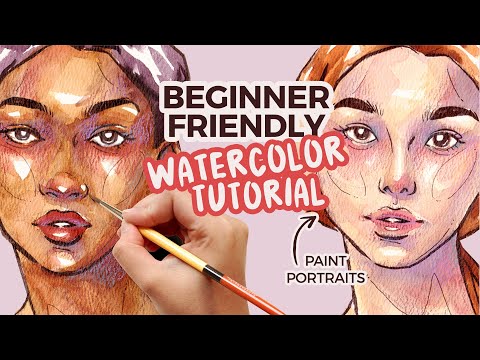 how to use watercolors for portraits  tutorial