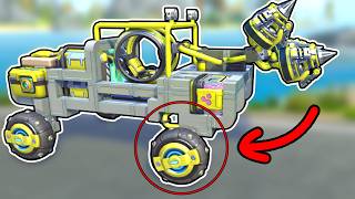 I Built a Turret Controlled Steering Rack and Pushrod Drill System! (Scrap Mechanic Chapter 2)