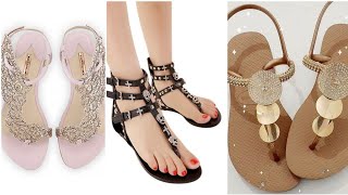 Top Trendy Flat Sandals Design Collection 2021||Latest Sandal Design||World Fashion Ideas