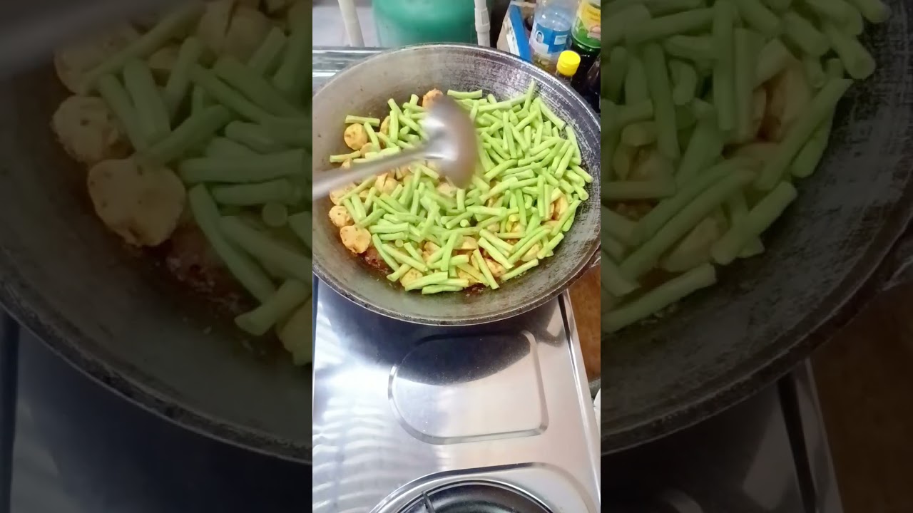#พาทำ #ผัดพริกแกงถั่วฝักยาวใส่ลูกชิ้น #อร่อยมาก #foodsharing 