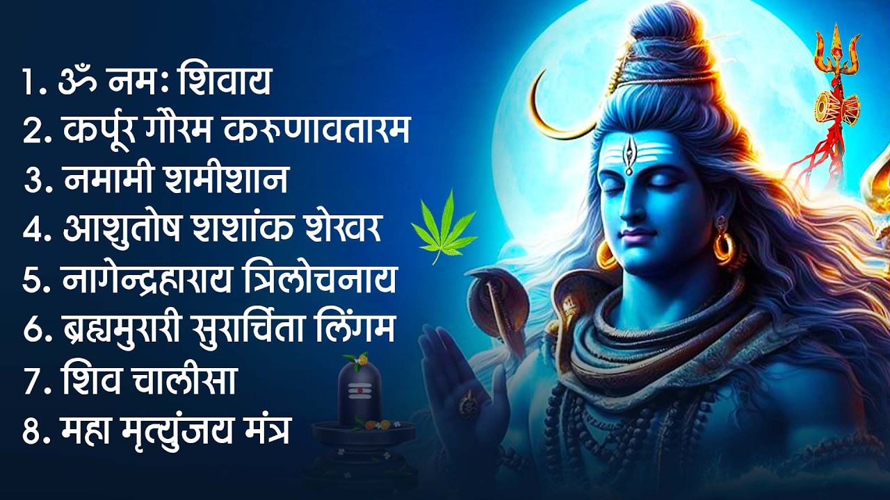 भक्ति भजन - आशुतोष शशाँक शेखर, कर्पूर गौरम करुणावतारं, ॐ नमः शिवाय, शिव अमृतवाणी व शिव आरती