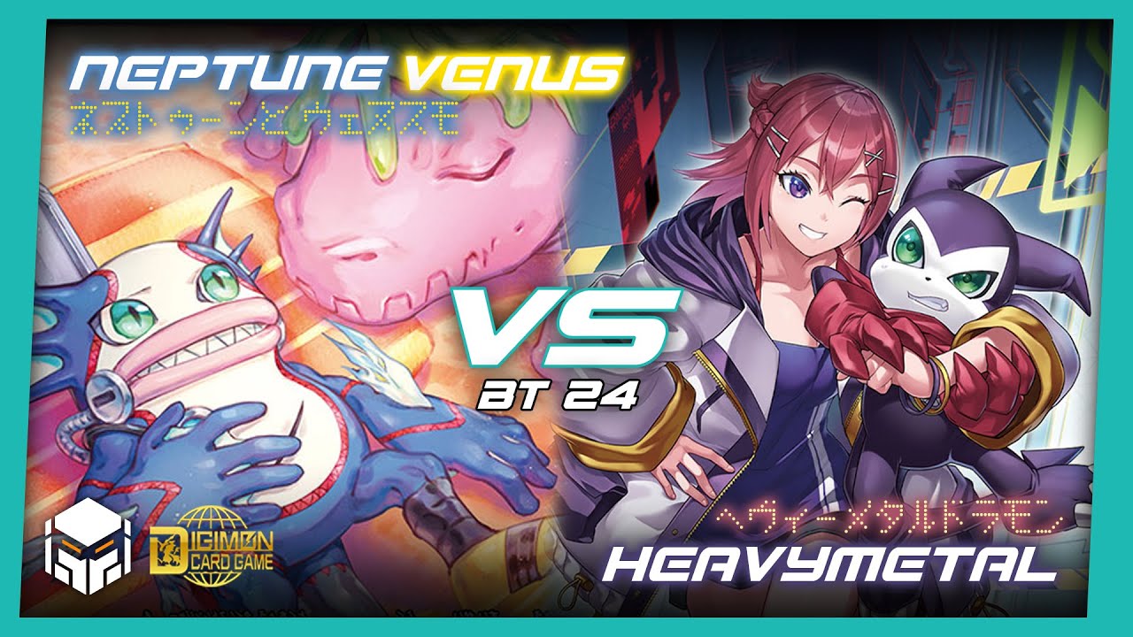 Neptunemon Venusmon vs HeavyMetaldramon [Digimon Card Game & TCG BT24]