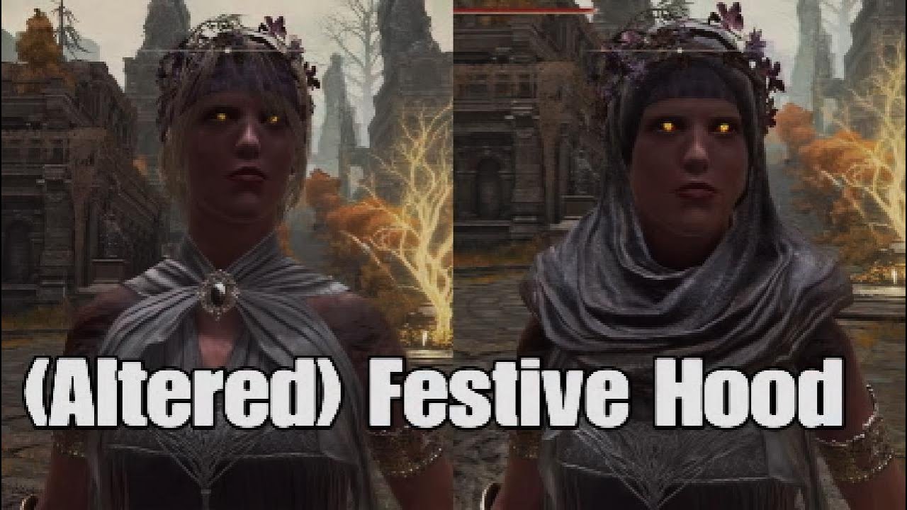 Elden Ring Altered Armor Showcase Festive Hood Crown of Flowers Wreath