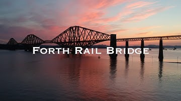 Forth Rail Bridge at sunrise - drone footage