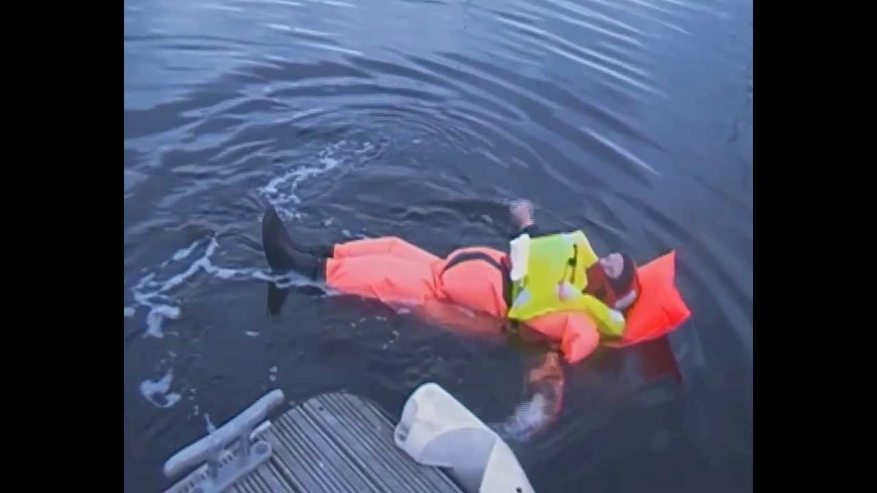 testing survival suits and inflatable lifejacket YouTube