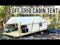 Living off grid in a cabin tent   davis tent tour