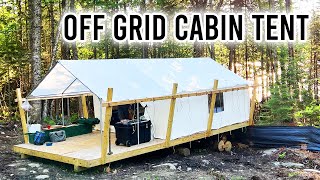 Living Off Grid in a Cabin Tent   Davis Tent Tour