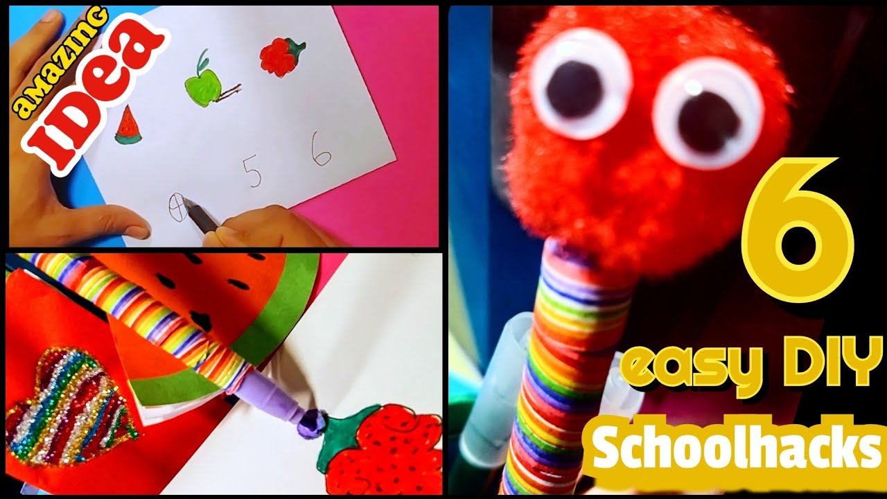 6 Amazing Back to School DIYs / 6 School hacks Paper Crafts Ideas - YouTube